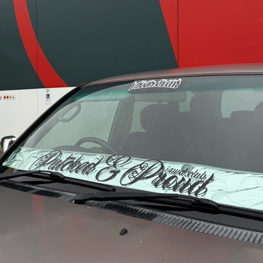 Patched & Proud Banner Sticker