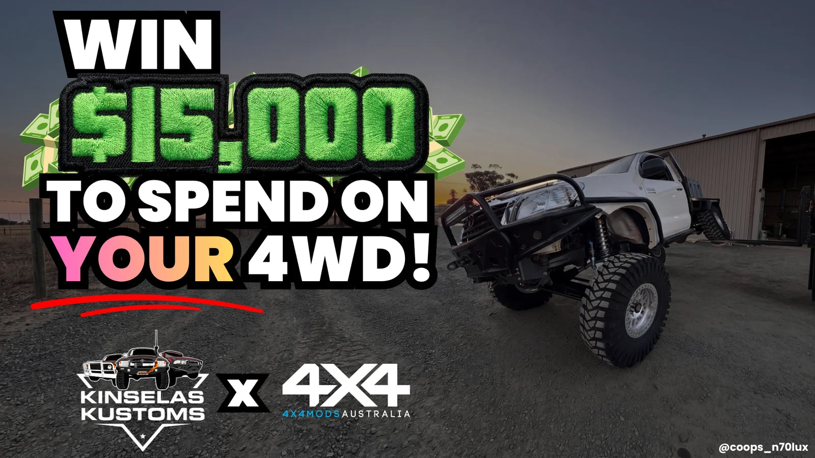 Win $15,000 to spend on your 4WD — Kinselas Kustoms x 4x4 Mods Australia