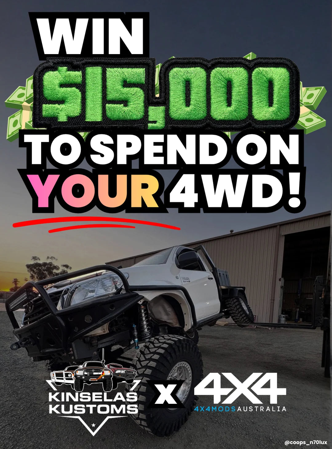 Win $15,000 to spend on your 4WD — Kinselas Kustoms x 4x4 Mods Australia