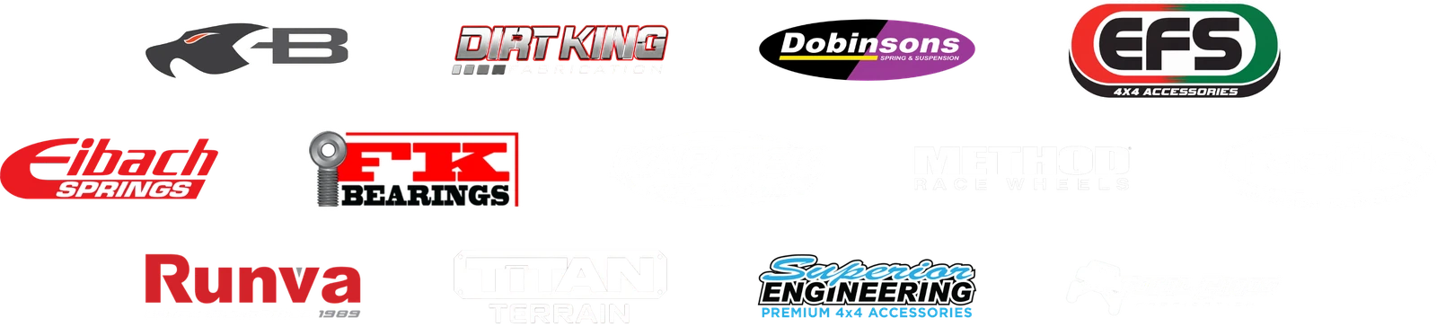 Brands available at Mike's Shock Shop