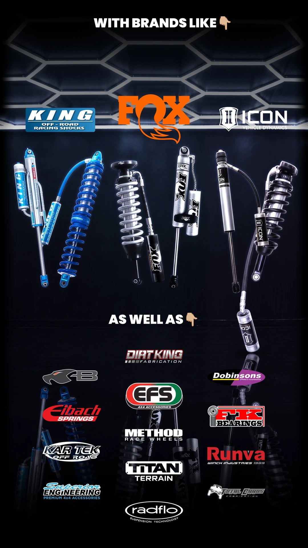 King, Fox, Icon and more suspension brands available at Mike's Shock Shop